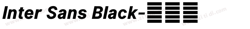 Inter Sans Black字体转换